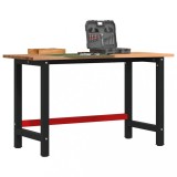 vidaXL Banc lucru maro deschis 140x60x81,5 cm lemn masiv stejar
