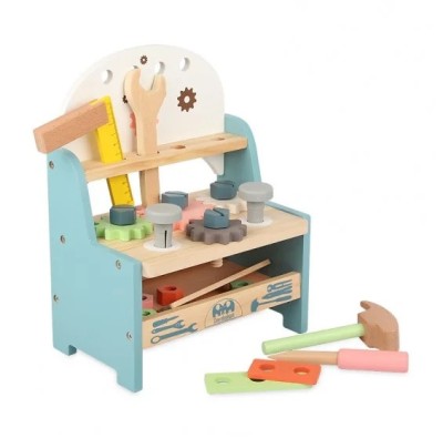 Jucarie educativa din lemn tip Banc de lucru Mini Tool Bench - LL-84 foto