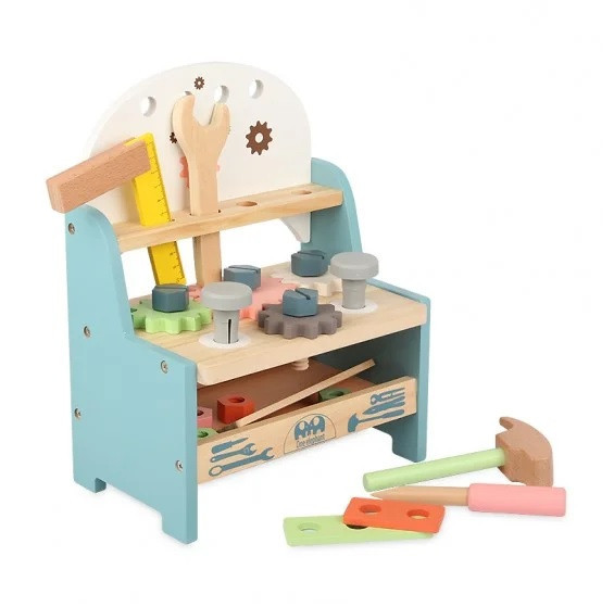 Jucarie educativa din lemn tip Banc de lucru Mini Tool Bench - LL-84