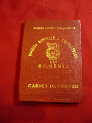 Carnet de Sindicat la IDEB Bucuresti 1981 foto