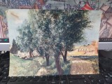 Planșă color, Adolph Menzel, Bauplatz mit Weiden, VEB Verlag der Kunst, Dresda, circa 1960, 135