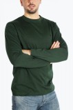 Cumpara ieftin Tricou barbati cu maneca lunga si imprimeu cu logo verde inchis, 2XL