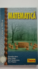 Corneliu Savu, s.a. - Matematica, manual pentru clasa a VIII-a (Teora, 2002) foto