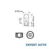 Bec fara soclu w5w 12v set 10 buc philips UNIVERSAL Universal #6