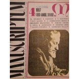 D. Panaitescu Perpessicius - Manuscriptum, nr. 4/1987 (69) anul XVIII (Editia: 1987)