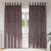 Draperie cu perdele 2 pcs Maro 245 x 140 cm Catifea