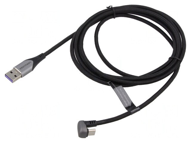 Cablu USB 2.0 USB-A la USB-C 2m Nichelat Unghiular