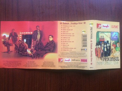 proconsul balade pentru tine live 2006 caseta audio muzica pop rock roton rec. foto