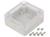 Carcasa Universala Hammond Policarbonat IP65 Gri Deschis Capac Transparent 60x65x28mm