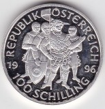 AUSTRIA 100 Schilling Silingi 1996 Leopold III