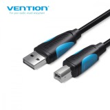 Cablu USB imprimanta Vention, USB 2.0 B (T) la USB 2.0 (T), 5m, 480 Mbps, , PVC, negru, &quot;VAS-A16-B500&quot; (timbru verde 0.08 lei) -6922794717619