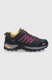 CMP pantofi RIGEL LOW WMN TREKKING SHOES WP femei, culoarea albastru marin