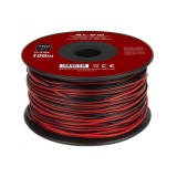 Cablu pentru difuzor, Blow, 2 mm x 0.22 mm x 100 m, Rosu/Negru