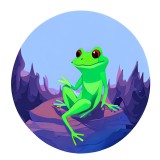 Sticker decorativ, Broasca, Verde, 60 cm, 8702ST