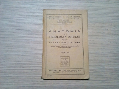 ANATOMIA SI FIZIOLOGIA OMULUI - Coralia Vernescu - 1946, 111 p. foto