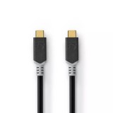 Cablu USB 3.2 Gen 2x2 type C tata-tata 1m 100W 5A 20Gbps antracit Nedis