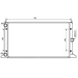 Radiator racire Ford Galaxy, 10.1995-04.2000, Motorizare 2.0 85kw Benzina, tip climatizare cu/fara AC, cutie M/A, dimensiune 645x377x34mm, Cu lipire