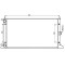 Radiator racire Ford Galaxy, 10.1995-04.2000, Motorizare 2.0 85kw Benzina, tip climatizare cu/fara AC, cutie M/A, dimensiune 645x377x34mm, Cu lipire