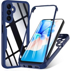 Husa Samsung Galaxy A16 4G A16 5G 360 grade silicon TPU transparenta Albastru