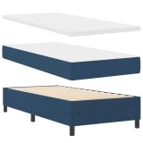 Cumpara ieftin Pat cu arcuri cu benzi LED albastru 100 x 200 cm tesatura