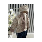 Costum botez print, bej - DPH359