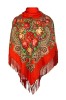 Esarfa tip Sal Dama Dacali Rosie cu Flori 107x107 cm Vascoza Eleganta Accesorii Moda