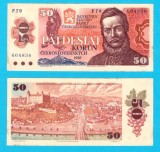 Cehoslovacia (pick 96) 50 Korun 1987 XF serie: F79 664836; Seria Brunovsk&yacute;