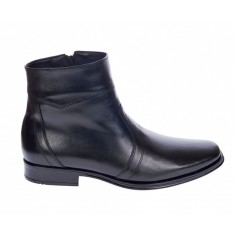 Ghete barbati elegante din piele naturala cu fermoar Negru ADAM G04NOU