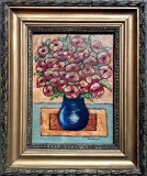 Vaza cu flori - semnat Prendergast, Abstract, Ulei, Altul