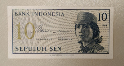Indonezia - 10 Sen (1964) s336 foto