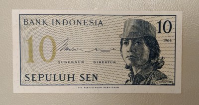 Indonezia - 10 Sen (1964) s336 foto