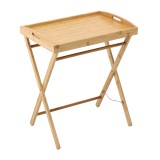 Masuta pliabila din bambus cu tava detasabila pentru servire,masuta auxiliara pentru cafea,mic dejun sau laptop,structura rabatabila,49x35x59 cm