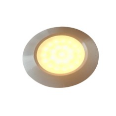 Spot led ingropat cu fire alb cald 12V 2-2.5W rama silver mat cu atingere