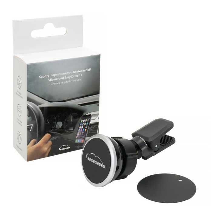 Resigilat : Suport magnetic pentru telefon mobil Silvercloud Easy Drive 12 in gril