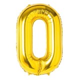 Balon Folie Aniversare Ropet Auriu Cifra 0, 100cm. Decor Petrecere Copii, Adulti. Baloane Zi de Nastere, Nunta, Botez. Livrare Rapida!
