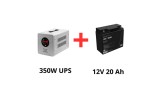 Qoltec Alimentare ne&icirc;ntreruptibilă pentru pompe de circulație 350W + acumulator 20Ah