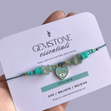 Bratara Cristal de Aventurin Verde cu pandantiv Evil Eye - prosperitate si abundenta