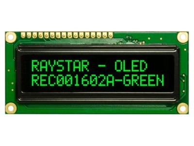Afișaj OLED alfanumeric 16x2 verde foto
