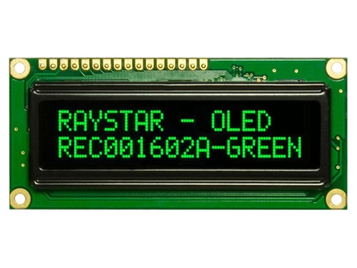Afișaj OLED alfanumeric 16x2 verde