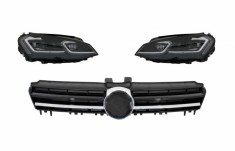 Faruri LED G7.5 Look cu Grila Centrala VW Golf 7 VII G7.5 (2012-2017) Rline Design Crom Performance AutoTuning foto