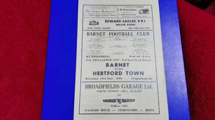 program Barnet - Hertford Town