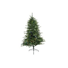 Brad Artificial de Craciun e-Mazing , Becuri LED incluse in ramuri, inaltime 180 cm, diametru 128 cm, 1246 ramuri