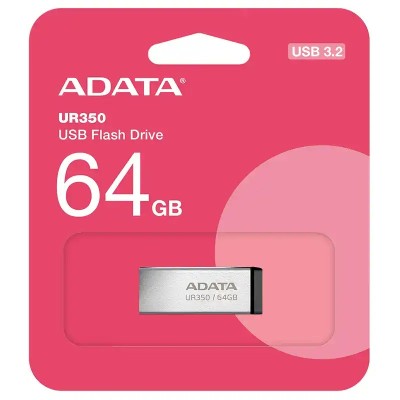 Flash drive metalic 64GB USB 3.2 Adata UR350-64G-RSR/BK foto