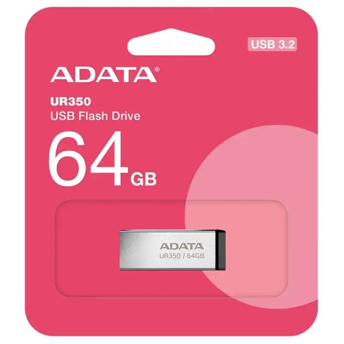 Flash drive metalic 64GB USB 3.2 Adata UR350-64G-RSR/BK