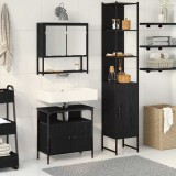 Cumpara ieftin Set de mobilier pentru baie 3 buc. Stejar Negru
