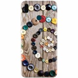 Husa silicon pentru Huawei Y9 2019, Colorful Buttons Spiral Wood Deck