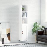 Cumpara ieftin Dulap &icirc;nalt, alb extralucios, 34,5x34x180 cm, lemn prelucrat