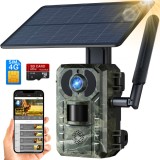 Camera de Supraveghere pentru Vanatoare Trail 4G, VisionHub&reg;, cu Lentila de 4MP, alimentate cu energie solara, vizualizare live si alerte de miscare,