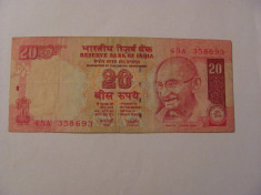 PVM - 20 rupees rupii 2002 India foto