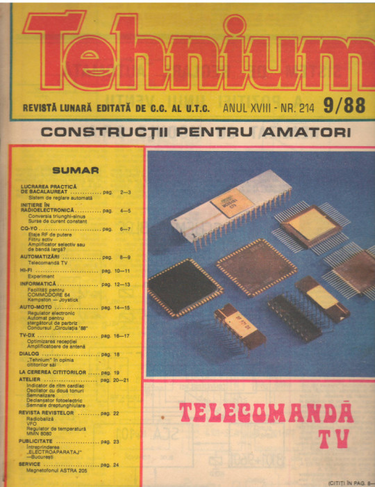 C10387 - REVISTA TEHNIUM, 9/1988